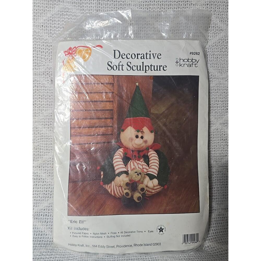 Vintage Hobby Kraft Decorative Soft Sculpture Kit Eric Elf Christmas NEW Sealed